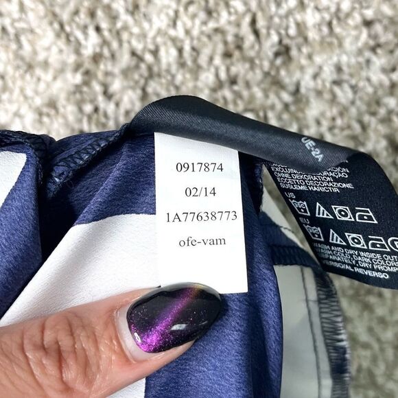 Tommy Hilfiger Pants Women’s 6 Navy Blue & White Floral Print NWT - Picture 8 of 11